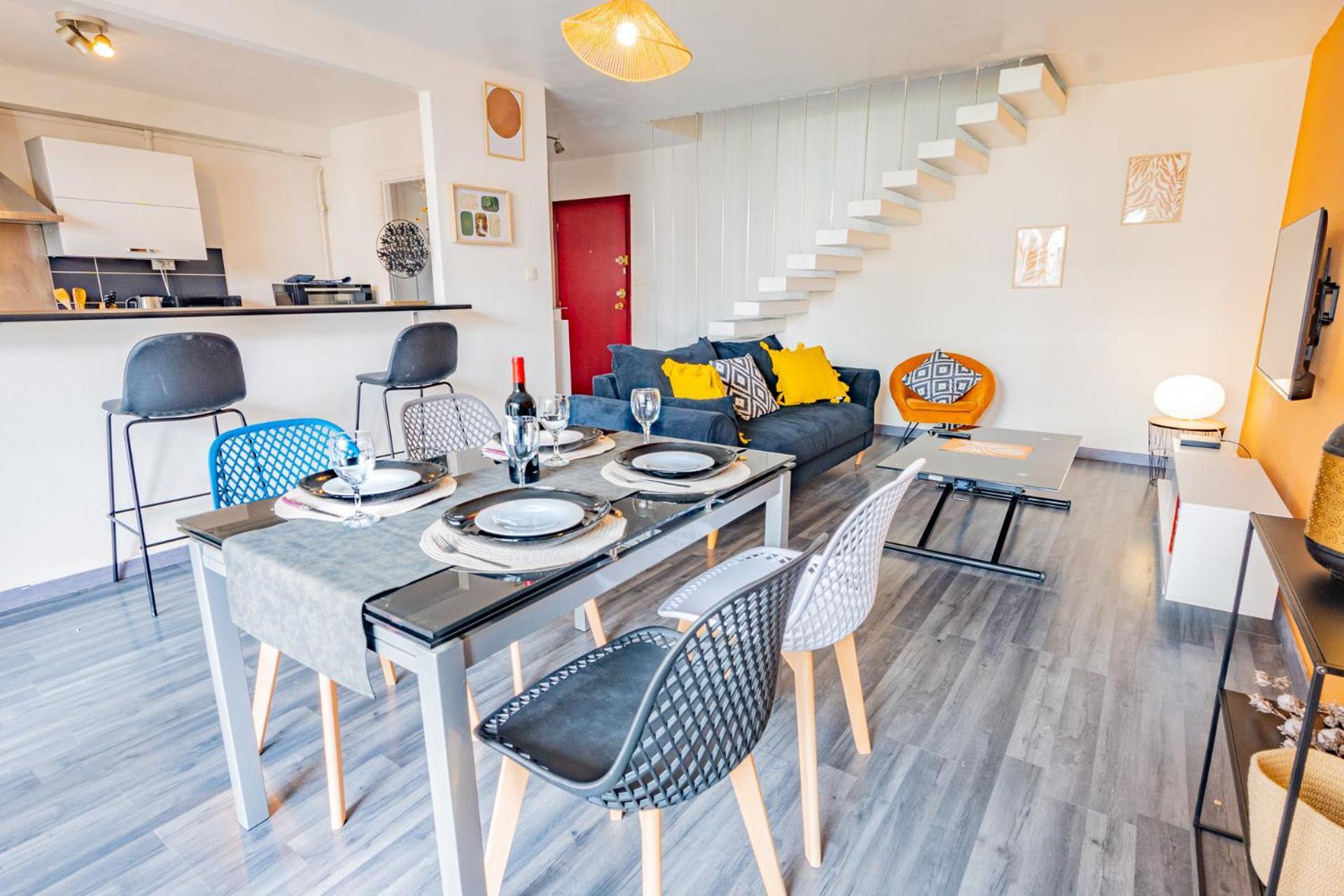 Duplex- T2 Barcelona Pop - Terrasses - Parking - Vue Canal Toulouse